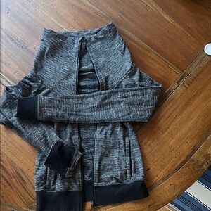 Lululemon Gray and Black Zip-Up Jacket